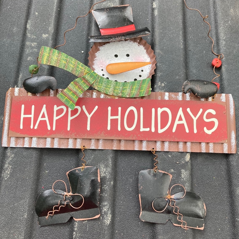 Happy Holidays Snowman Sign ⛄️